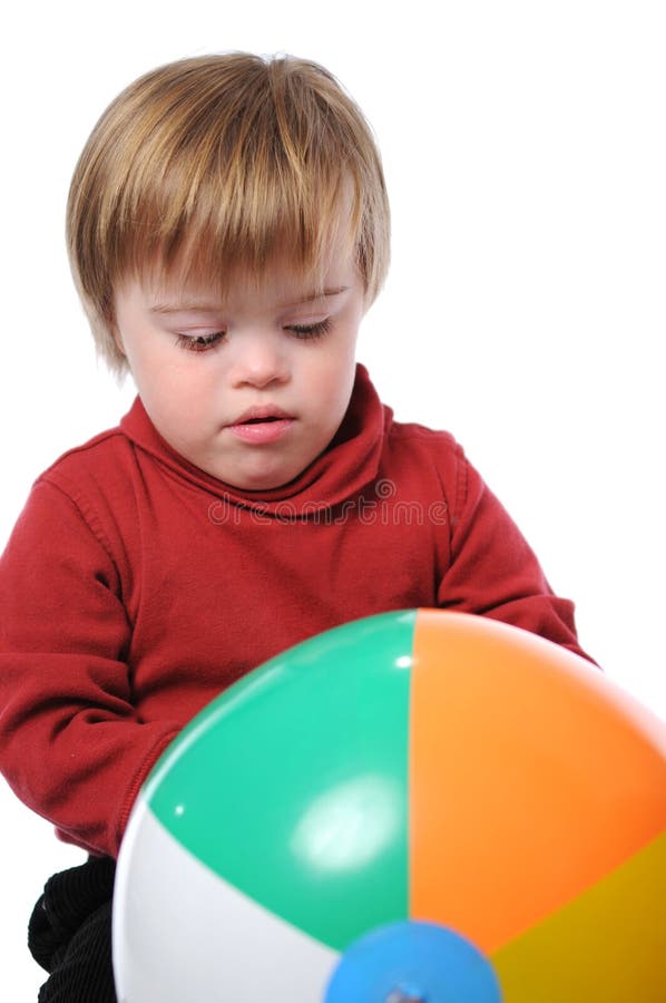Boy with down syndrome stock image Boy with down syndrome stock image