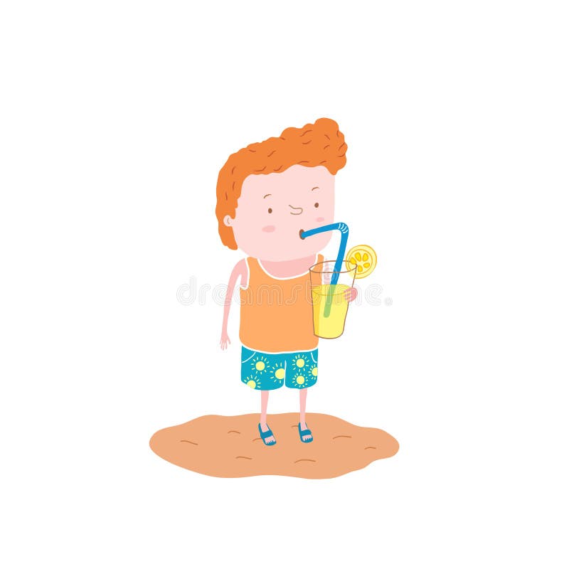 Boy Drinking Lemonade Stock Illustrations 49 Boy Drinking Lemonade