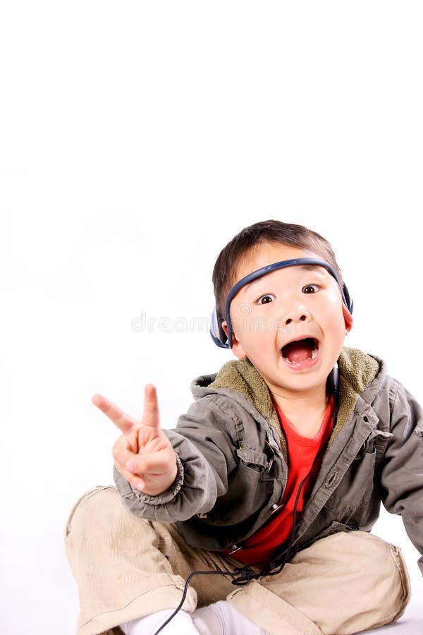 Boy with earphone