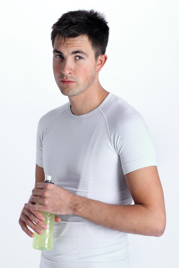 Boy with energy drink stock image. Image of exercise 37742665