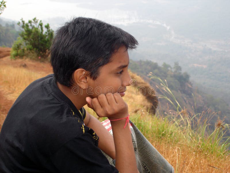 Boy Enjoying Nature