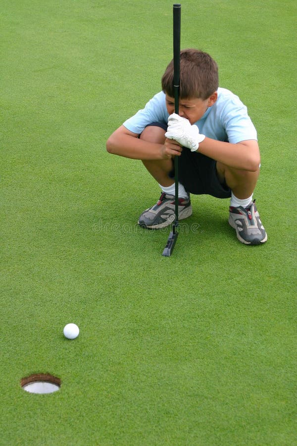 Boy Eyeballs Gimme Golf Putt