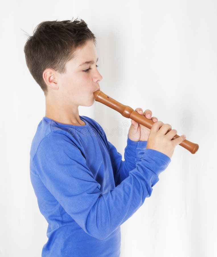 Playing a Recorder stock image. Image of space, music 18696919