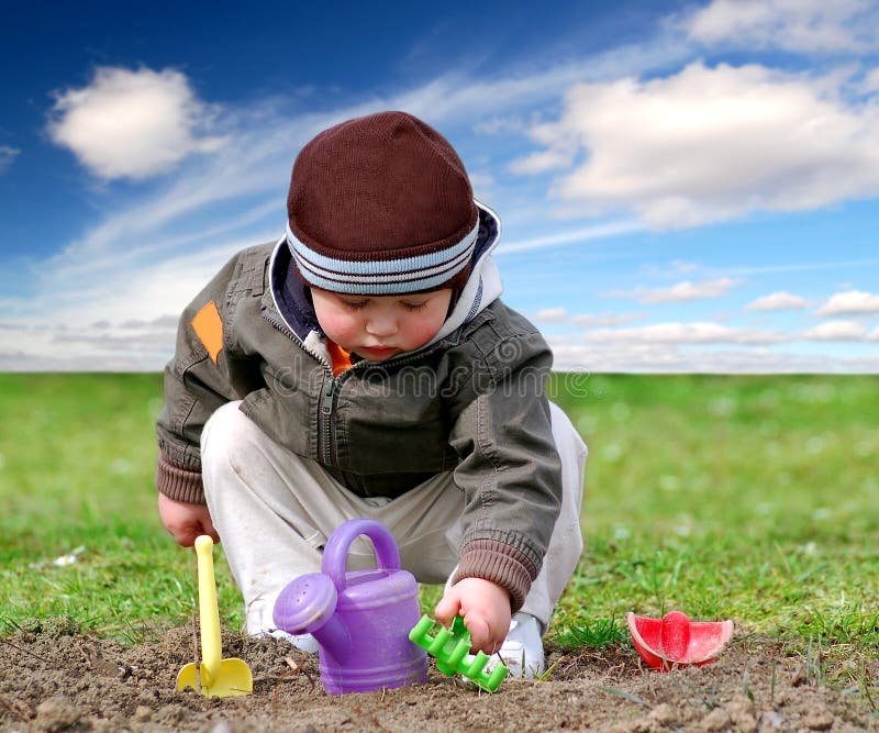 boy in the garden