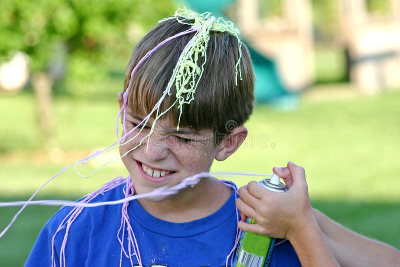 Boy Getting Sprayed