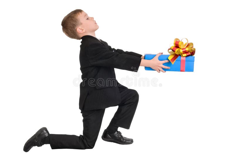 Boy with gift