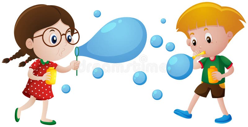 Cartoon Blowing Bubbles Images