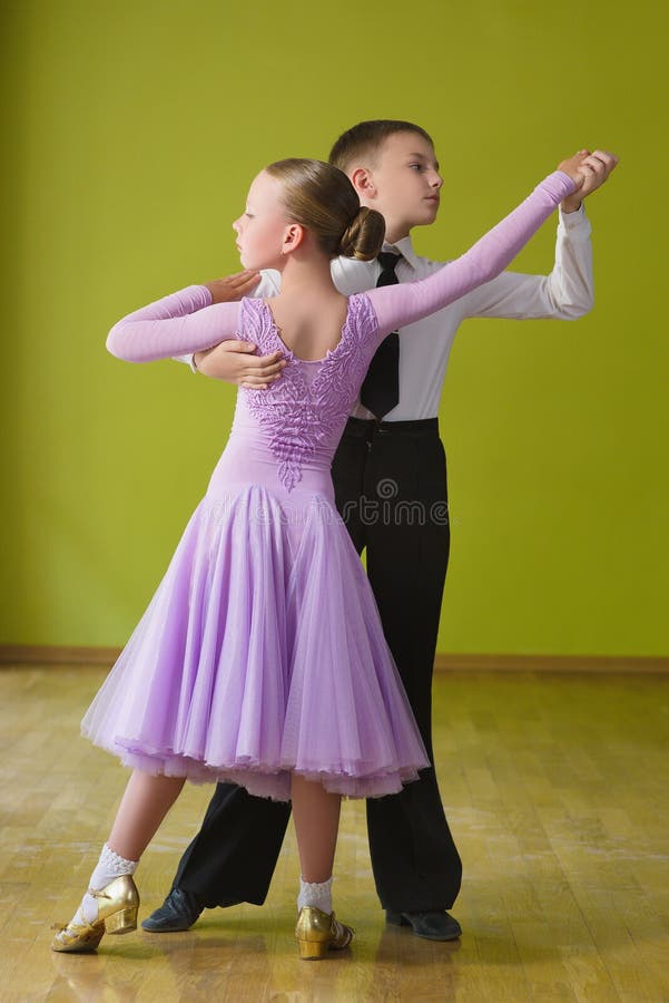 Boy and Girl Dancing Ballroom Dance Stock Image Image of happy, dress