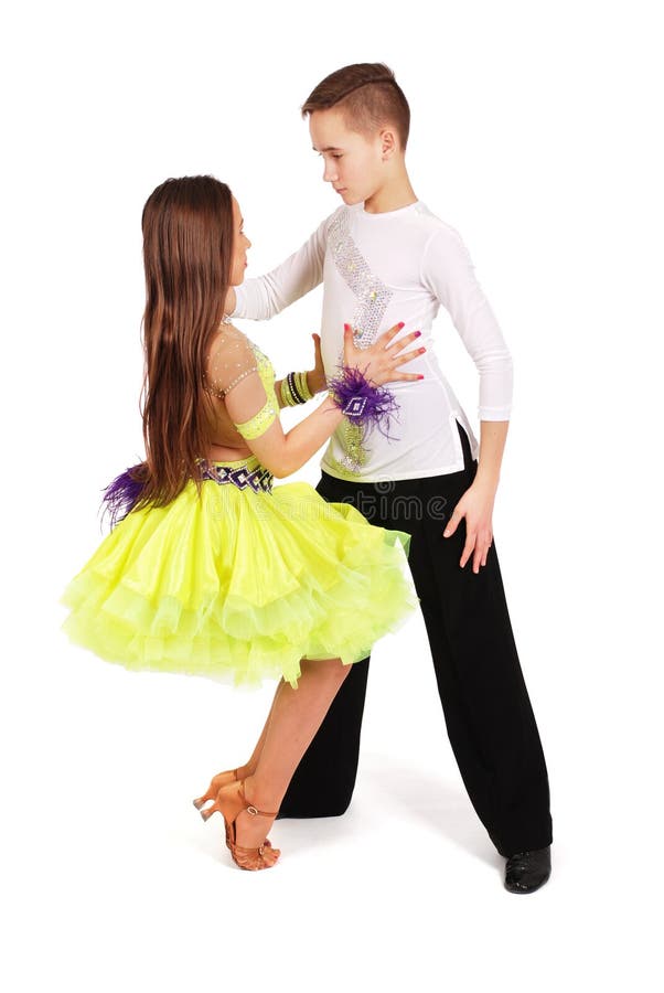 Boy And Girl Dancing Ballroom Dance Stock Image Image of dress