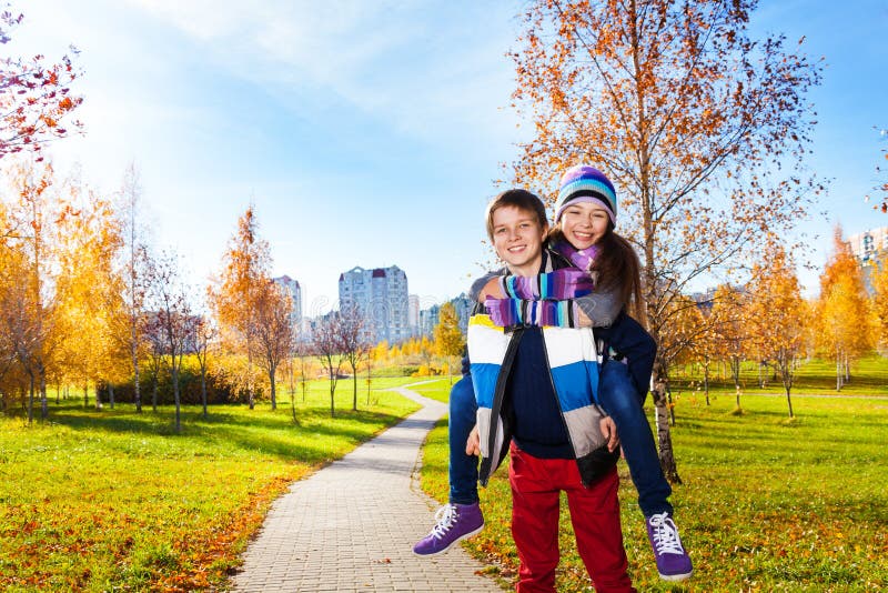 Boy And Girl Hugging Stock Image Image Of Playing Embracing 35576043