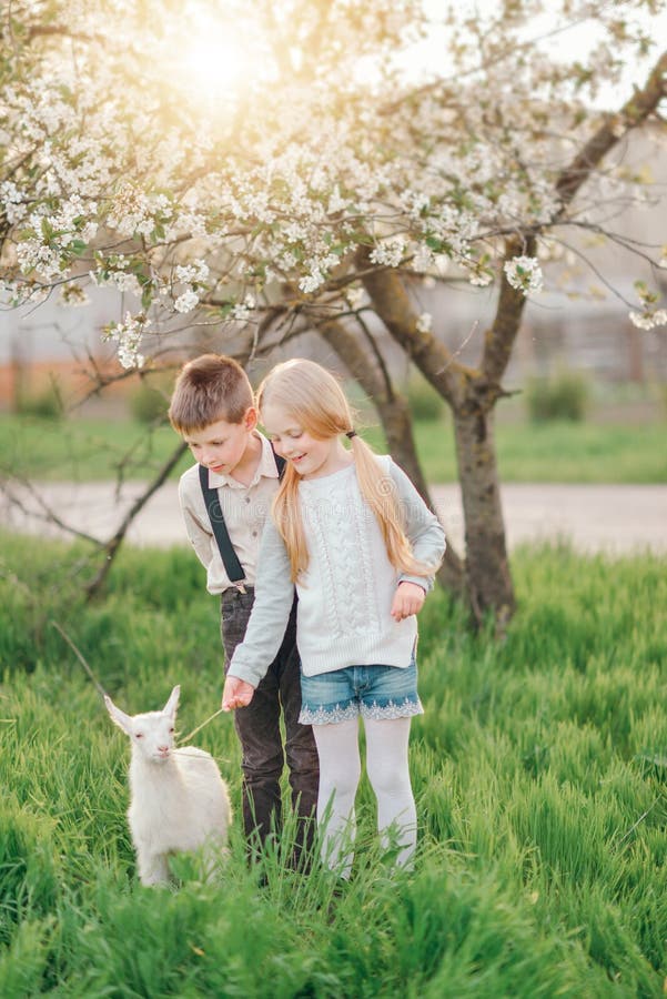 Boy and girl with the kid