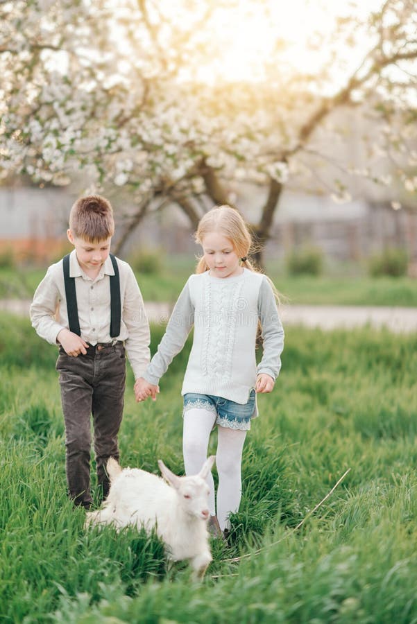 Boy and girl with the kid