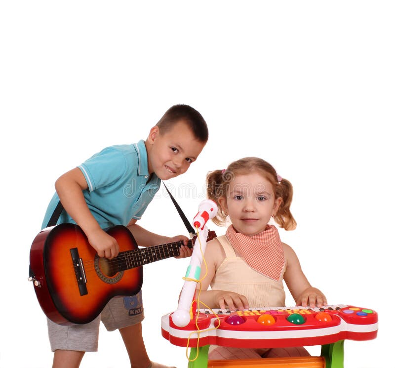 Boy and girl rock band stock image. Image of girl, music 19813269