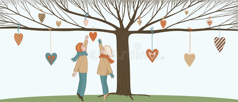 Boy and Girl under Love Tree