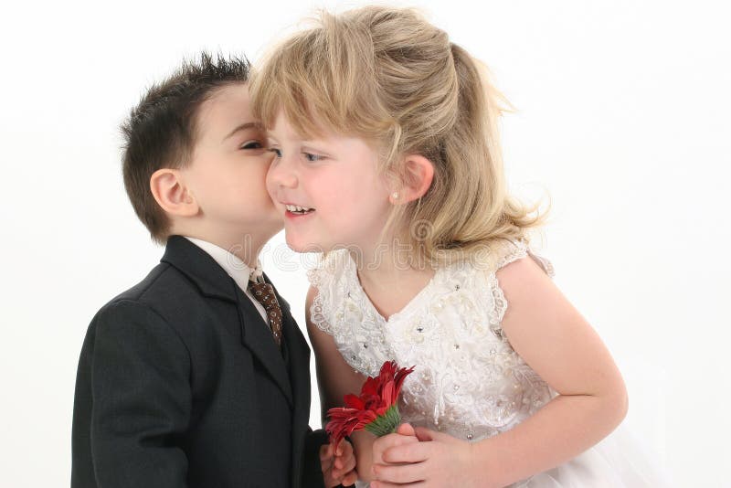 Boy Giving Girl A Kiss
