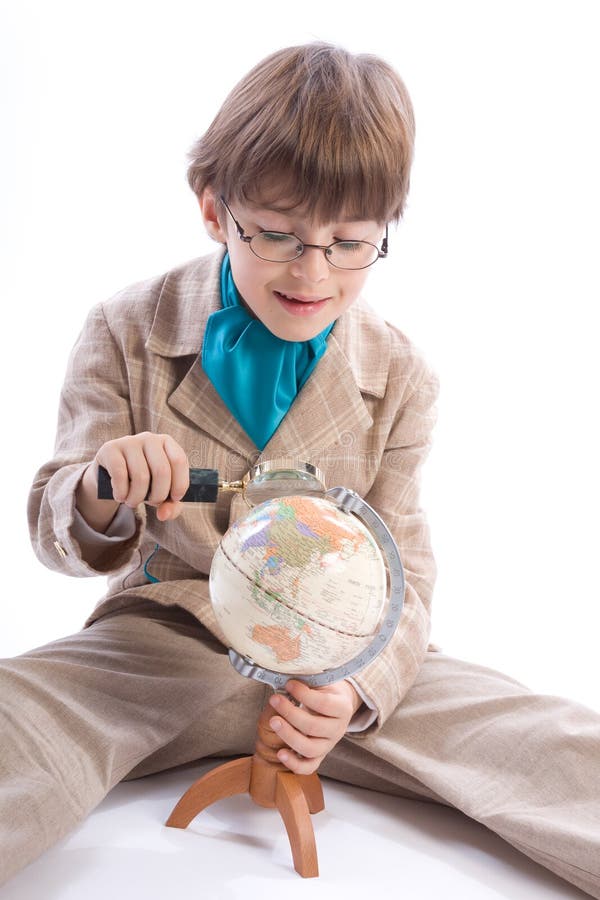 The boy with the globe