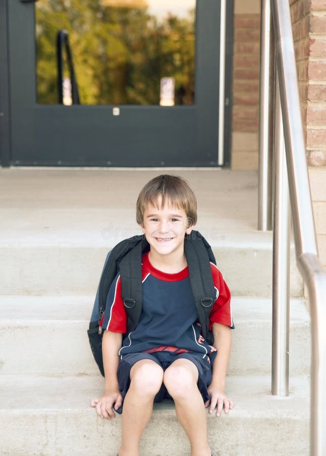 Boy Going to School