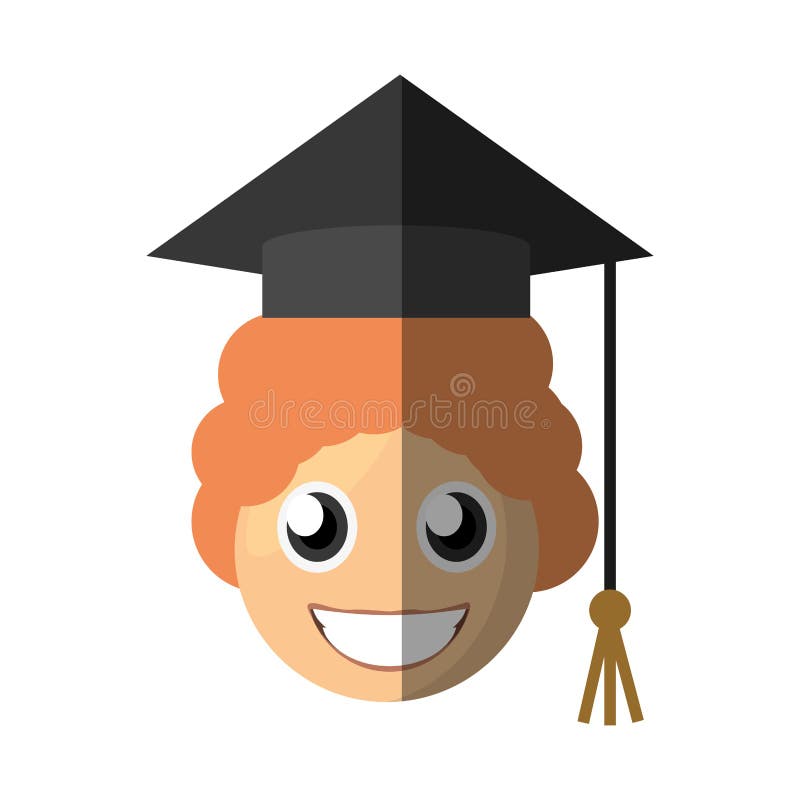 Boy graduate emoticon cartoon illustration eps 10. Announcement emoticon illustrations