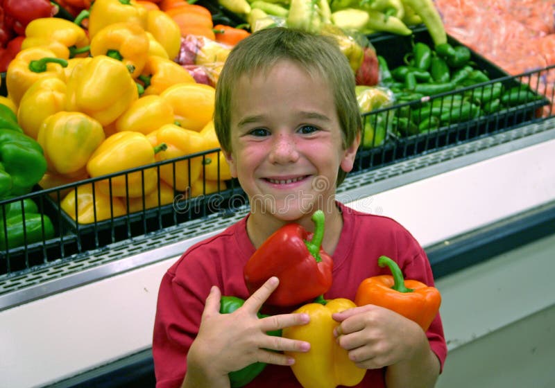 Boys in Grocery Store stock image. Image of little, groceries 1280847