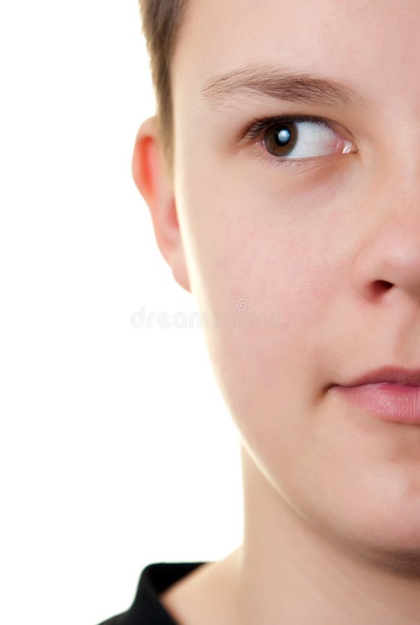 Boy half face stock photo Boy half face stock photo