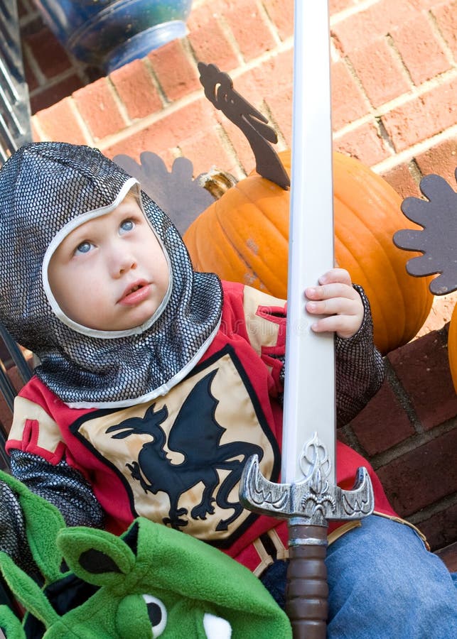 Boy at Halloween stock image. Image of enjoying, blond 8157567