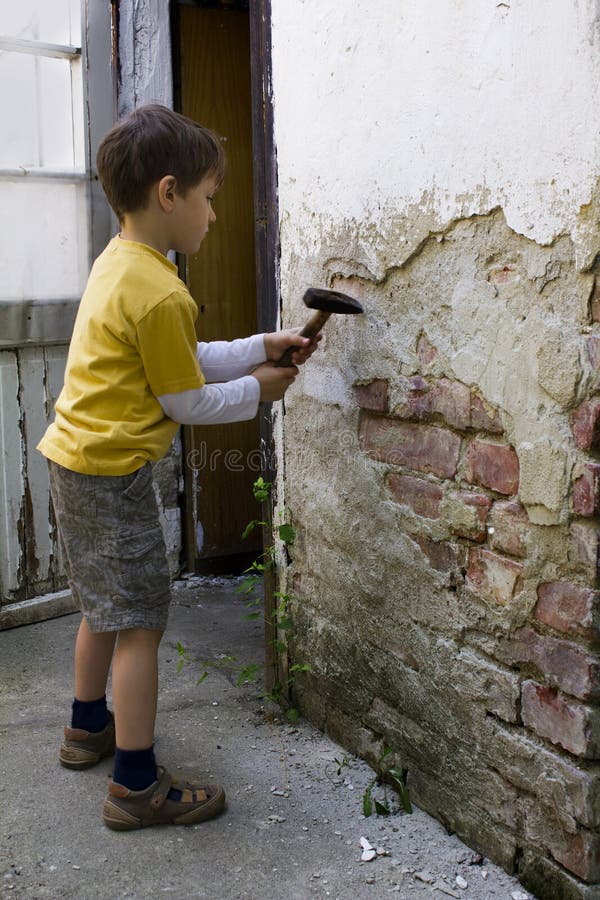 Boy with hammer