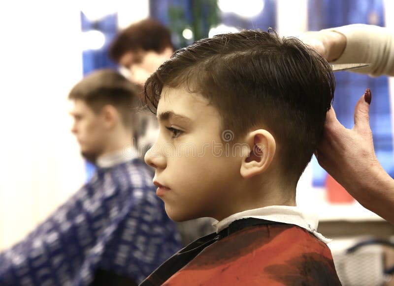 Boy Has His Hair Cut in Barber Shop Men Room Editorial Stock Image - Image of bright, expression: 81363944 Boy Has His Hair Cut in Barber Shop Men Room Editorial Stock Image - Image of bright, expression: 81363944