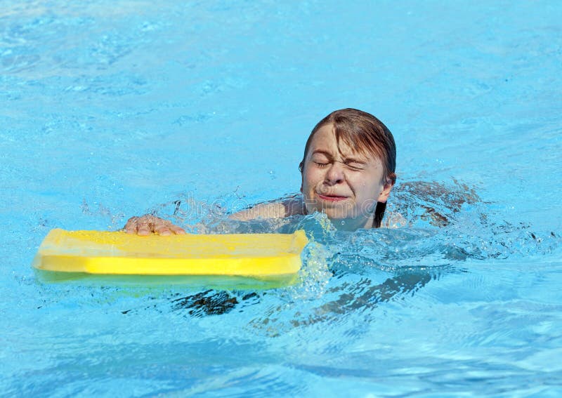 Boy has water in the eyes