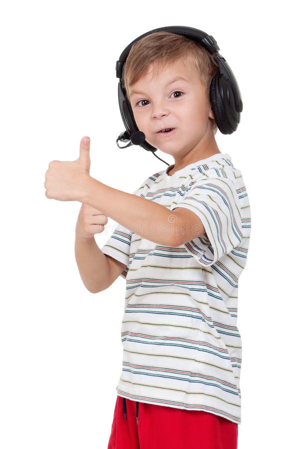 Boy with headphones