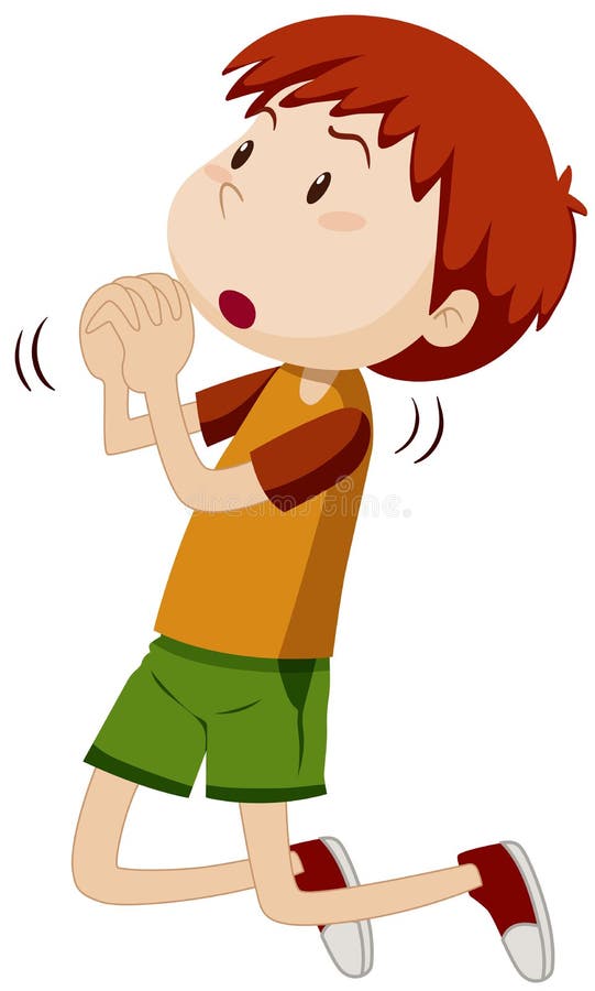 Boy on his knees begging stock vector. Illustration of small - 66394860