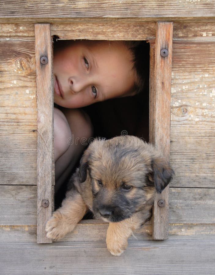 Boy and his pet