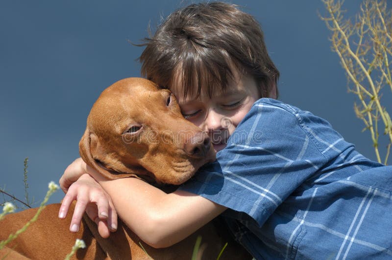 Boy With His Pet Dog