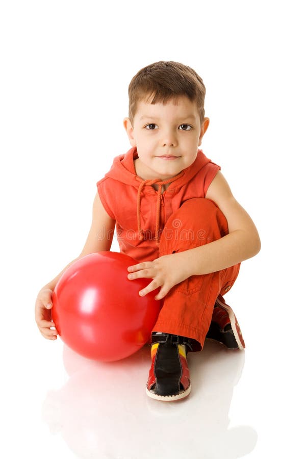 Boy holding ball