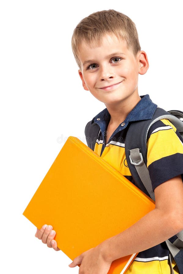 Boy holding books stock image. Image of holding, smiling - 58004061
