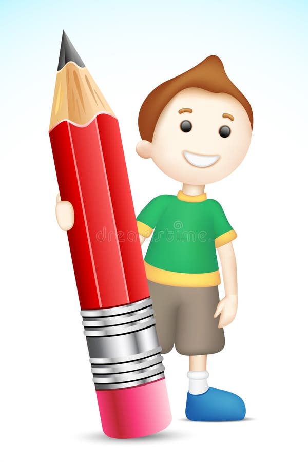 BOy holding Pencil