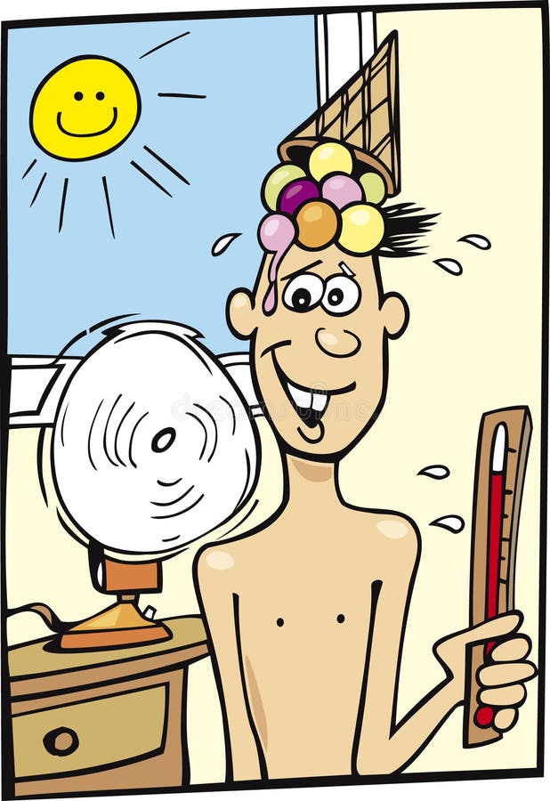 Boy and hot weather stock vector. Illustration of humor - 7733504 Boy and hot weather stock vector. Illustration of humor - 7733504