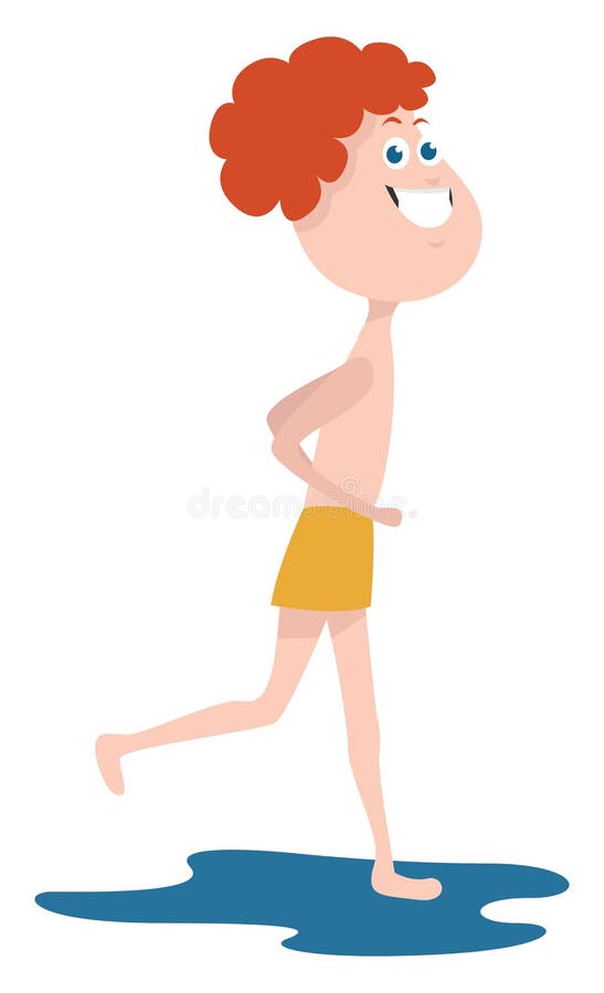 Boy Jogging, Illustration, Vector Stock Vector Illustration of