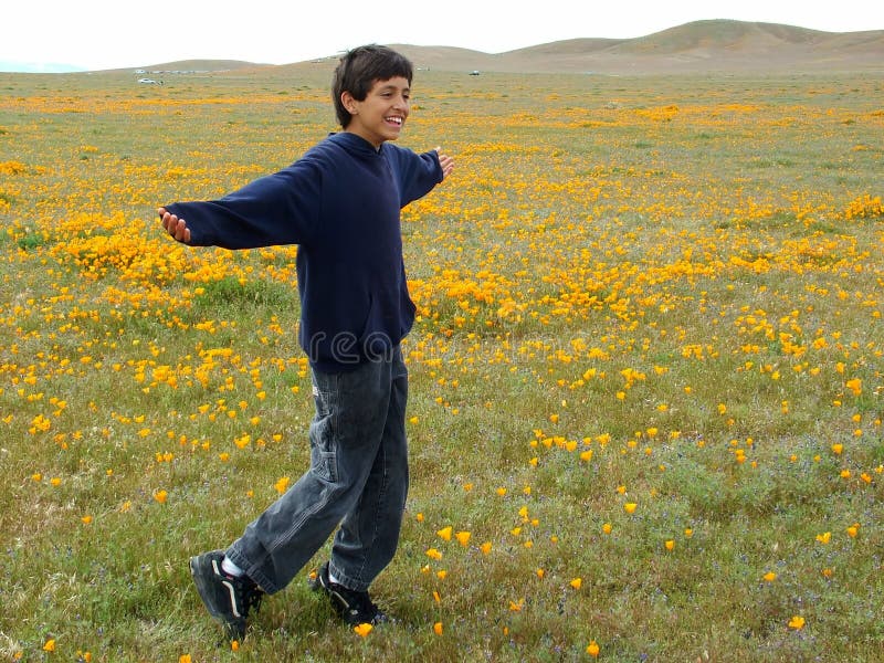 Download Boy Joy stock photo. Image of outdoors, running, park, jeans - 101010