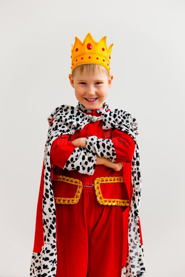 Boy in a king costume stock image. Image of happy, caucasian 110470751