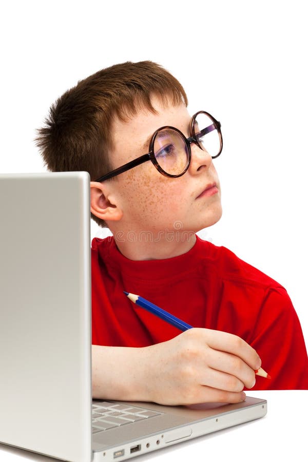 Boy with a laptop