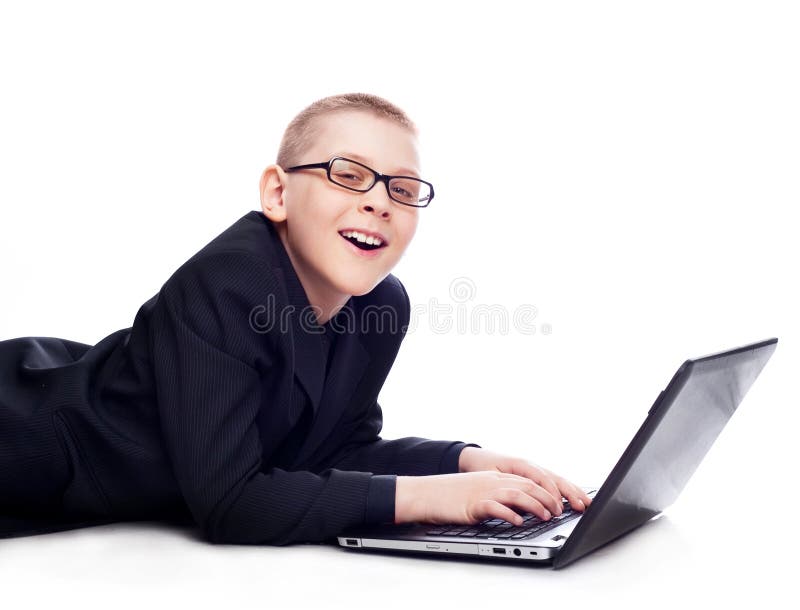 Boy with a laptop