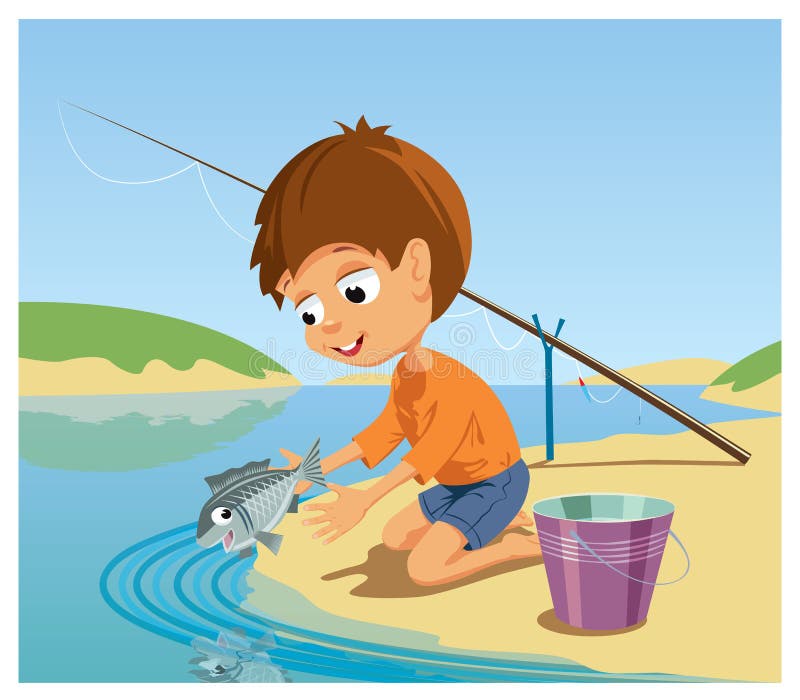 Child Fishing On A Beach Stock Photo by ©DesignPicsInc 31605009