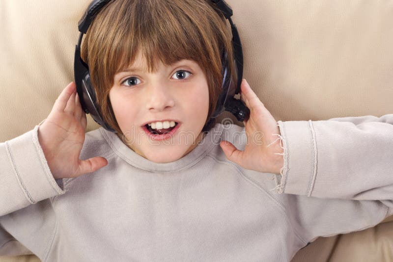 boy listening to music