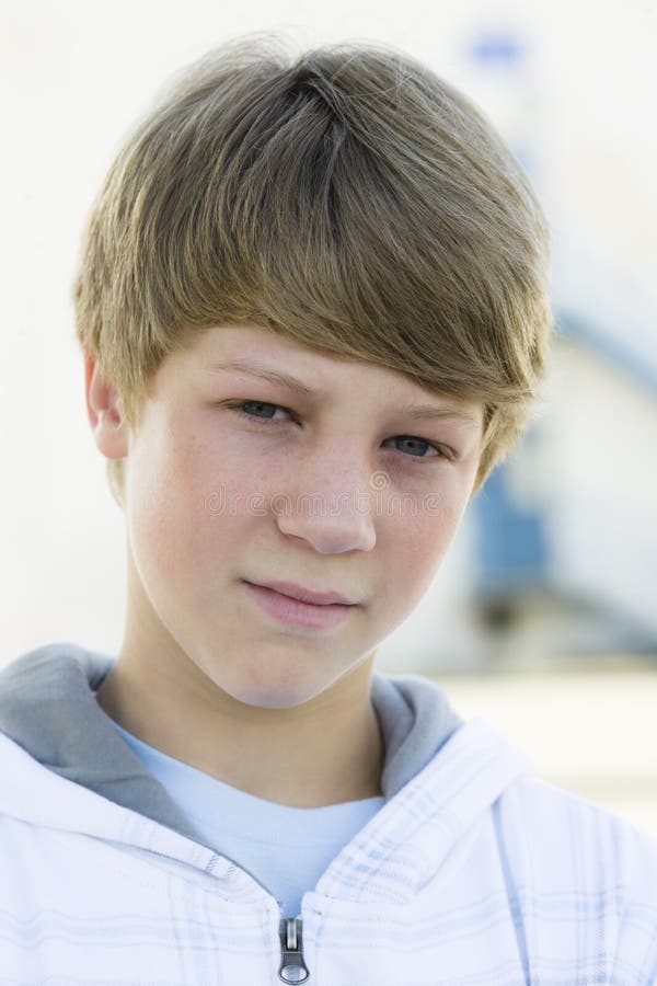 Boy Looking Directly To Camera