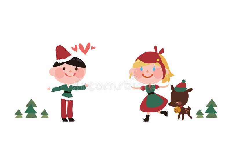 Boy in love with girl. Vector illustration decorative design vector illustration