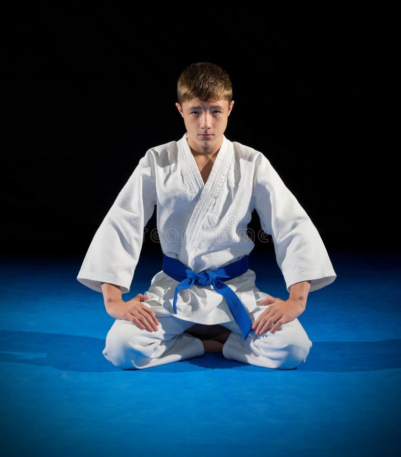 Boy martial arts fighter stock image. Image of background 97300865