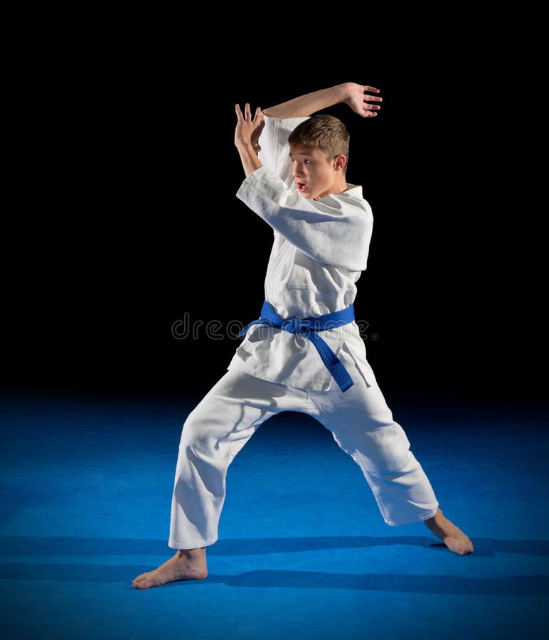 Boy martial arts fighter stock image. Image of background 97300865