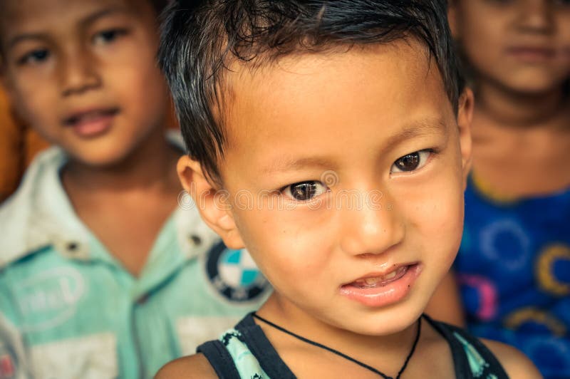 Boy at Nepali Camp in Nepal Editorial Stock Photo - Image of little ...