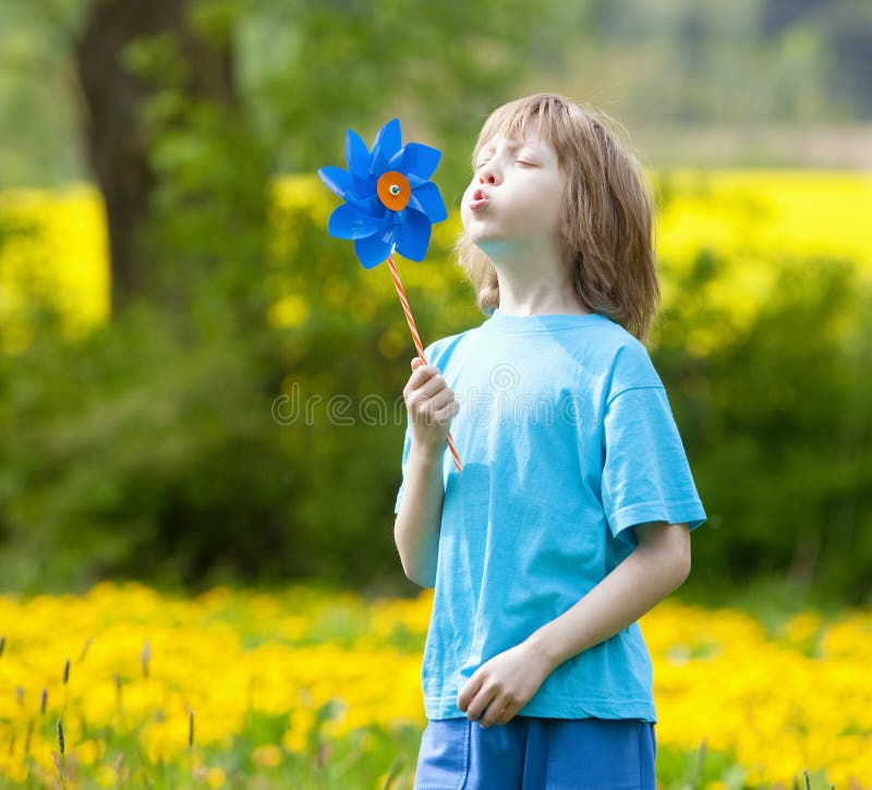 Boy with Pinwheel