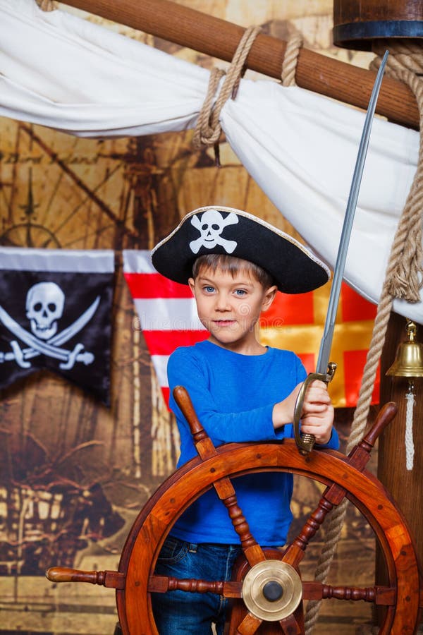 Boy pirate stock image. Image of expressive, isolated 50570067